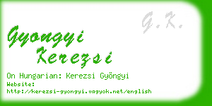 gyongyi kerezsi business card